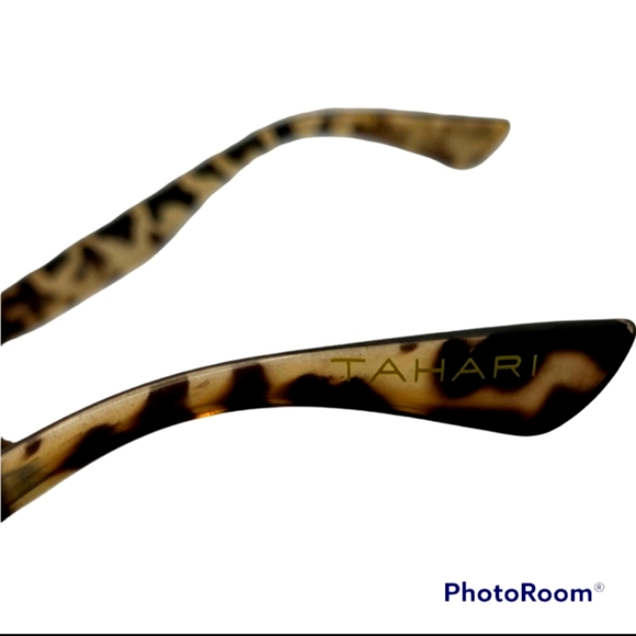 TAHARI Oversized Geometric Cat Eye Leopard Sunglasses Gradient Lenses NWOT - Picture 4 of 11